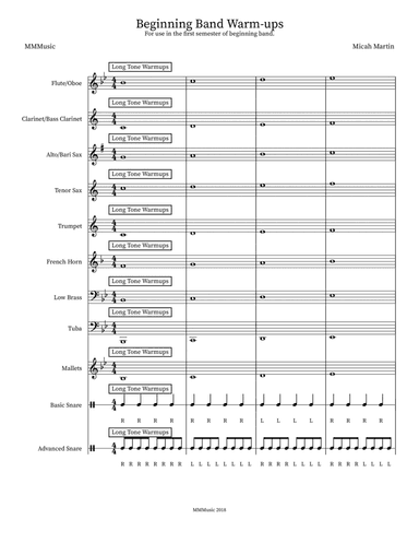 Beginning Band Warm-ups