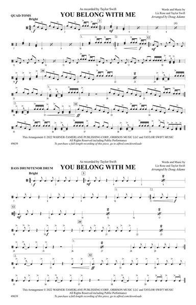 You Belong with Me: Quad-Toms