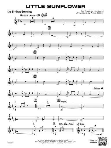 Little Sunflower: 2nd B-flat Tenor Saxophone