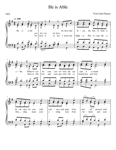 He is Able - Score Only