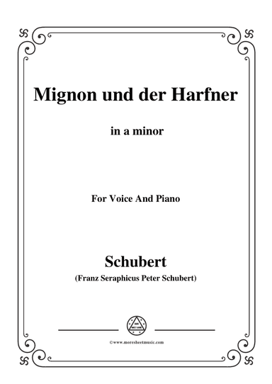 Schubert-Mignon und der Harfner (duet),in a minor,for Voice&Piano