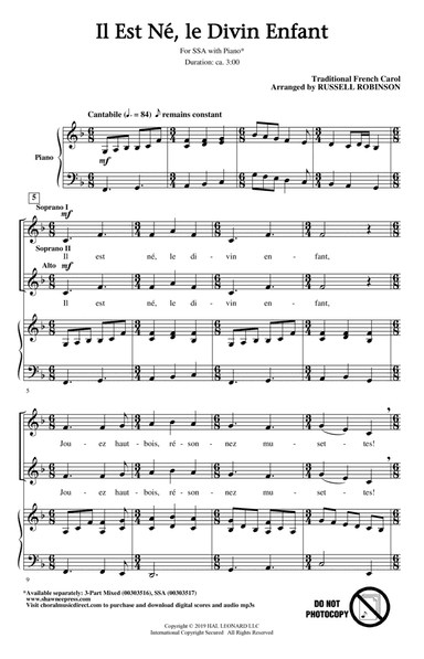 Il Est Ne, Le Divin Enfant (arr. Russell Robinson)