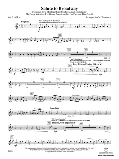 Salute to Broadway: 4th F Horn
