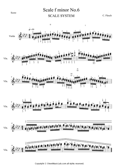 C. Flesch : Scale f minor No.6