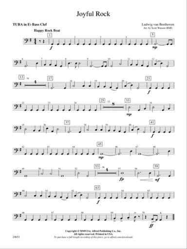 Joyful Rock: (wp) E-flat Tuba B.C.