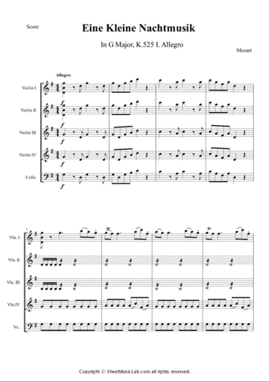 Serenade No.13 "Eine Kleine Nachtmusik" in G major, K.525 1.Allegro
