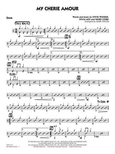 My Cherie Amour (arr. Mark Taylor) - Drums