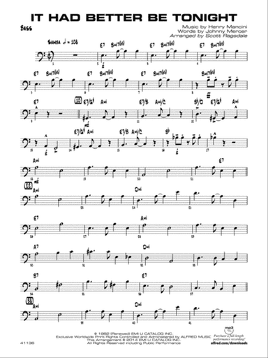 It Had Better Be Tonight: String Bass