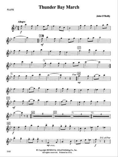 Thunder Bay March: Flute