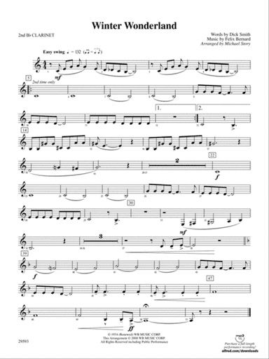 Winter Wonderland: 2nd B-flat Clarinet