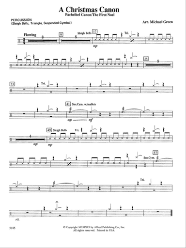 A Christmas Canon (Pachelbel Canon / The First Noel): 1st Percussion