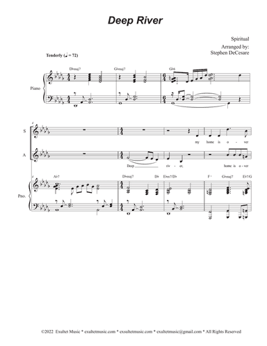 Deep River (Vocal Quartet - (SATB)
