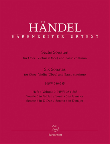 Sechs Sonaten for Oboe, Violine (Oboe) and Basso continuo