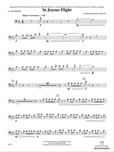 In Joyous Flight: 1st Trombone
