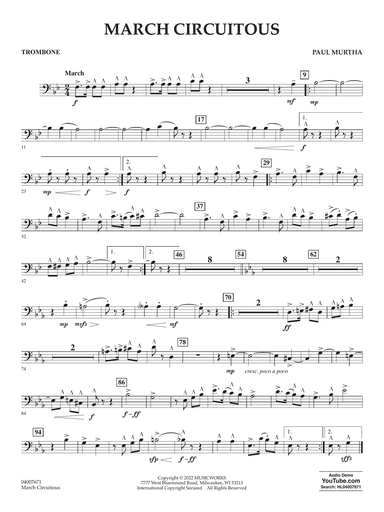 March Circuitous - Trombone