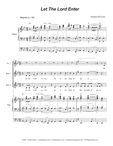 Let The Lord Enter (2-part choir)