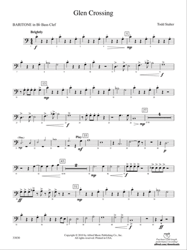 Glen Crossing: (wp) B-flat Baritone B.C.