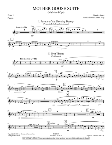 Mother Goose Suite (Ma Mére L'Oye) (arr. Richard Frey) - Flute 1 (Piccolo)