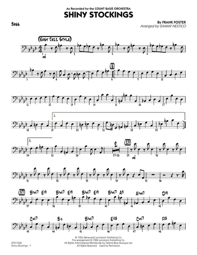 Shiny Stockings (arr. Sammy Nestico) - Bass
