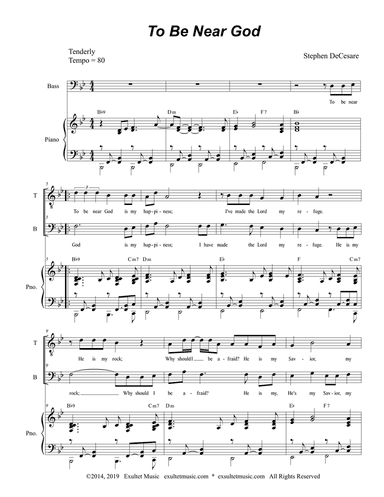 To Be Near God (Duet for Tenor and Bass Solo)