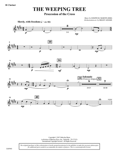 The Weeping Tree - Bb Clarinet