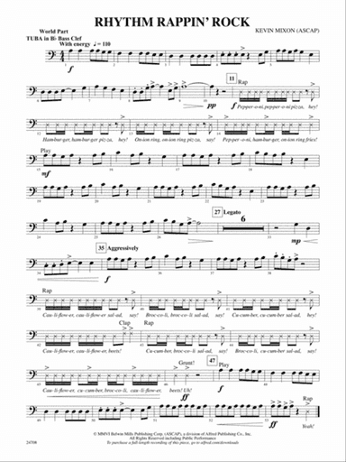 Rhythm Rappin' Rock: (wp) B-flat Tuba B.C.