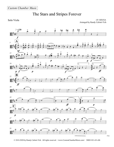 Sousa Stars and Stripes Forever (solo viola)