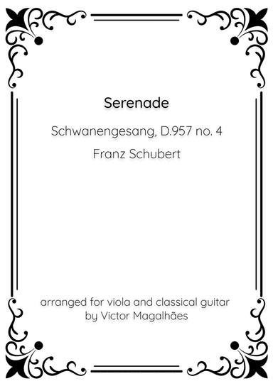 Serenade - F. Schubert - Viola Solo and Guitar Accompagnement