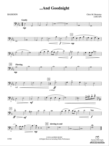 . . . And Goodnight: Bassoon