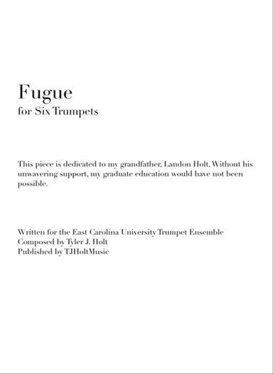 Fugue for Six Trumpets, Op. 9