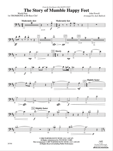 The Story of Mumble Happy Feet: (wp) 1st B-flat Trombone B.C.