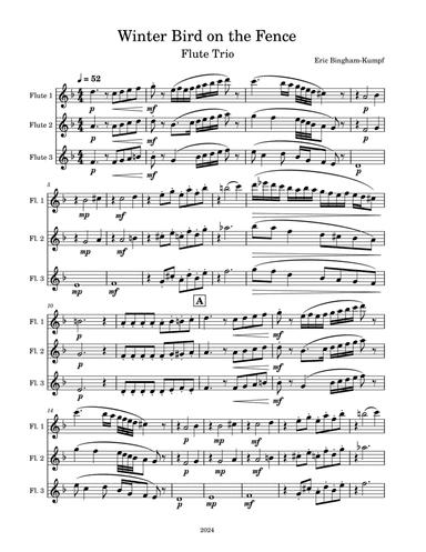 Winter Bird on the Fence