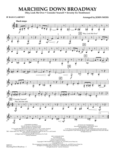 Marching Down Broadway - Bb Bass Clarinet