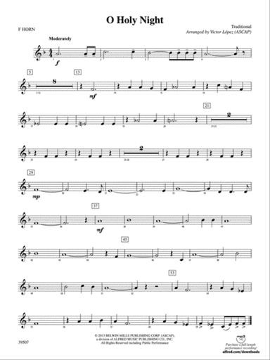 O Holy Night: 1st F Horn