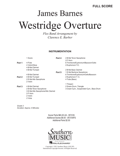 Westridge Overture - Full Score