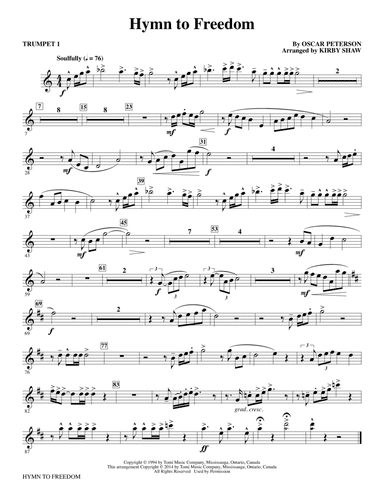 Hymn to Freedom (arr. Kirby Shaw) - Trumpet 1