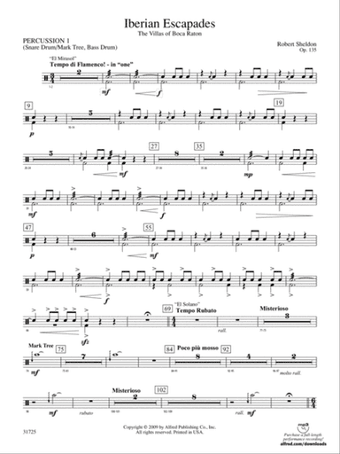 Iberian Escapades: 1st Percussion