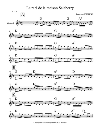 Le reel de la maison Salaberry