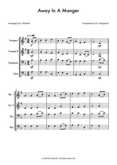 Away in a Manger - Brass Quartet