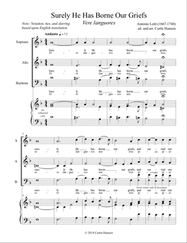 Surely He Has Borne Our Griefs (SAB)