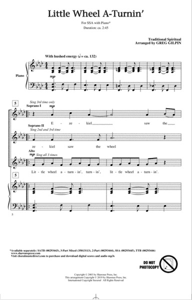 Little Wheel A-Turnin' (arr. Greg Gilpin)