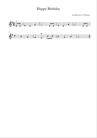 Happy Birthday (beginner version)
