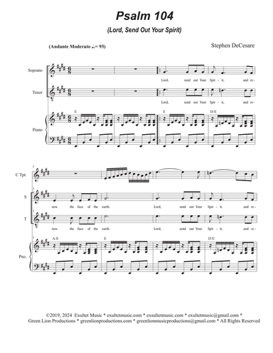 Psalm 104 (for 2-part choir - (Soprano and Tenor)