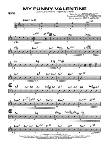 My Funny Valentine: Guitar