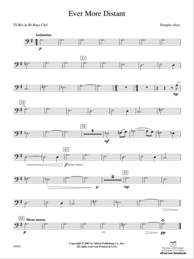 Ever More Distant: (wp) B-flat Tuba B.C.