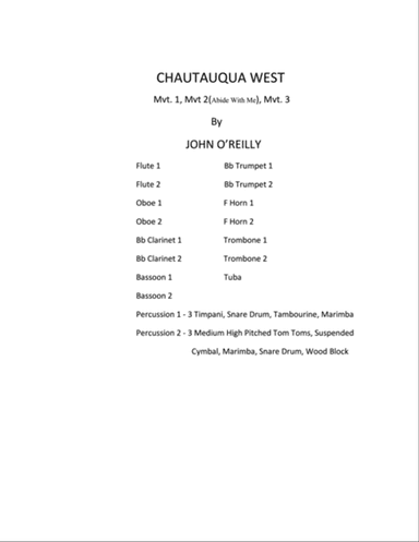 Chautauqua West: Score