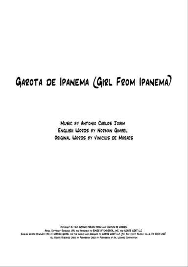 The Girl From Ipanema (Garota De Ipanema)