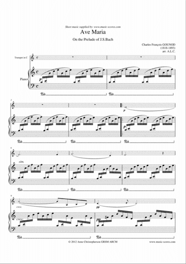 Ave Maria - Trumpet in C and Piano