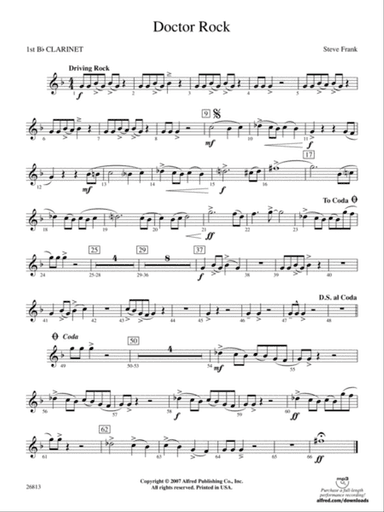 Doctor Rock: 1st B-flat Clarinet