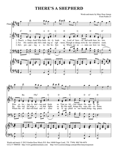 There's a Shepherd (Psalm 23, metrical)